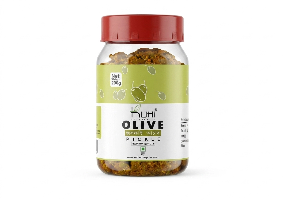 Kuhi Enterprise Olive Pickle Jaitoon Ka Achaar Added Naga king chilli Homemade 200 Kuhi Enterprise Olive Pickle Jaitoon Ka Achaar Added Naga king chilli Homemade 200