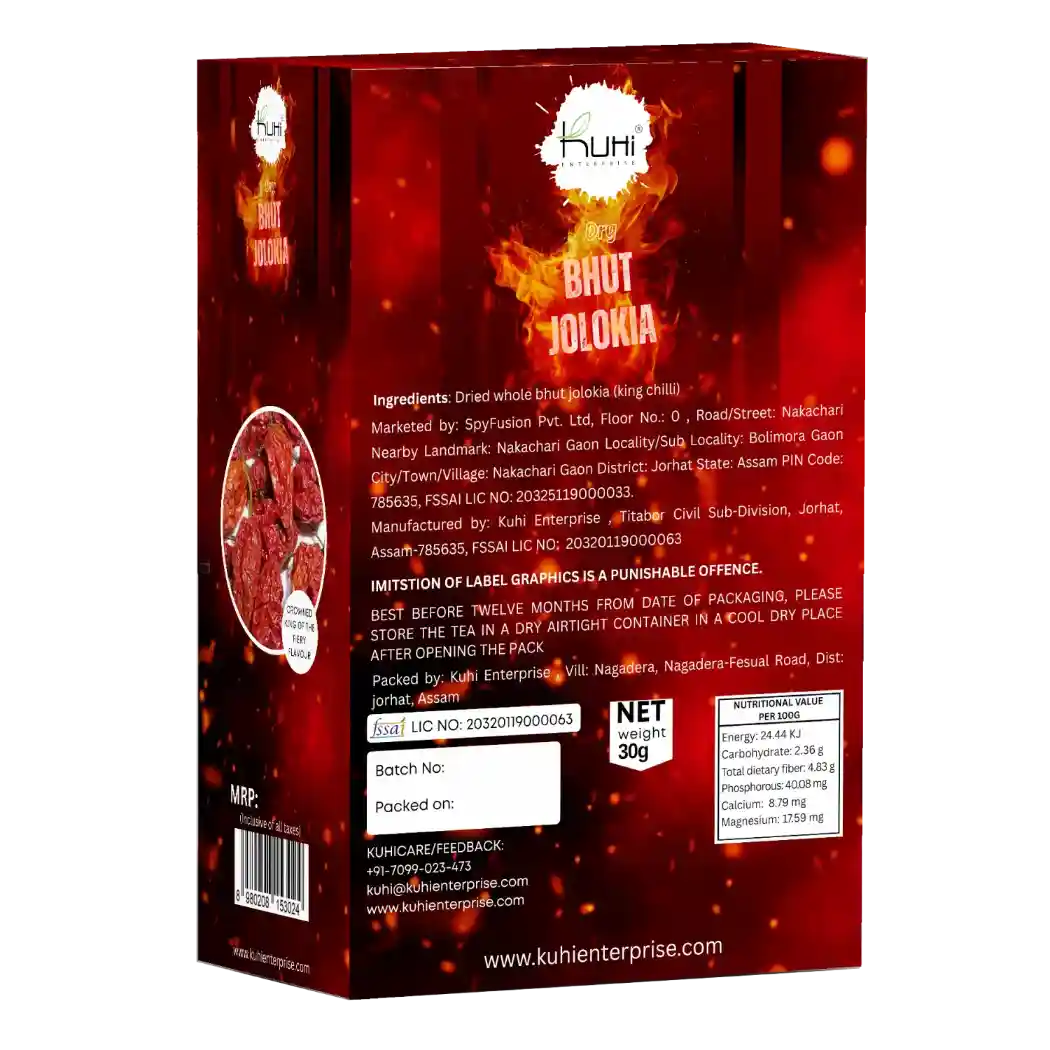 Dry Bhut Jolokia Naga Mirchi King Chilli Dried Ghost Pepper5