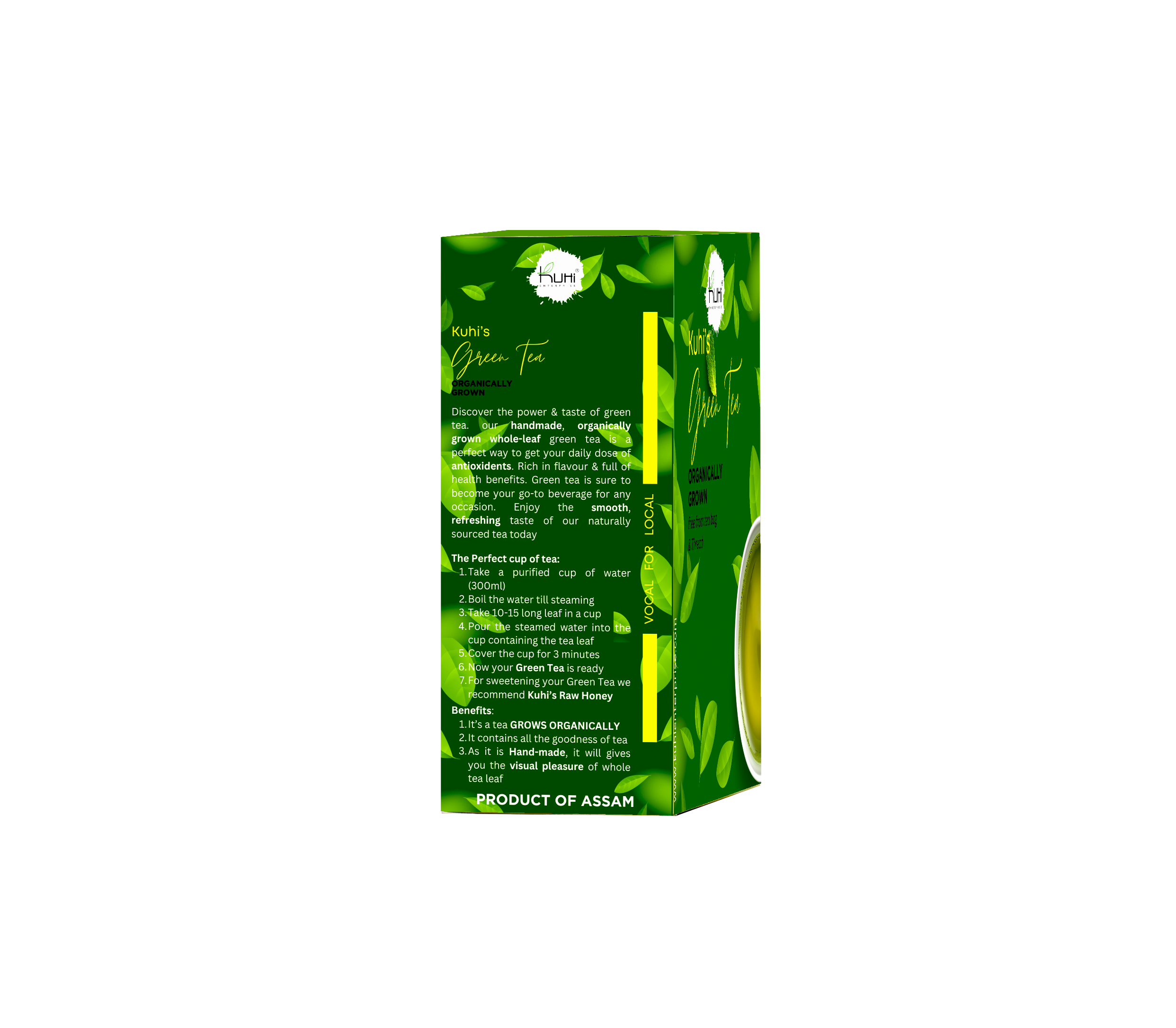 Kuhi Premium Green Tea Pure Loose Leaf - Hand-made Green Tea 2