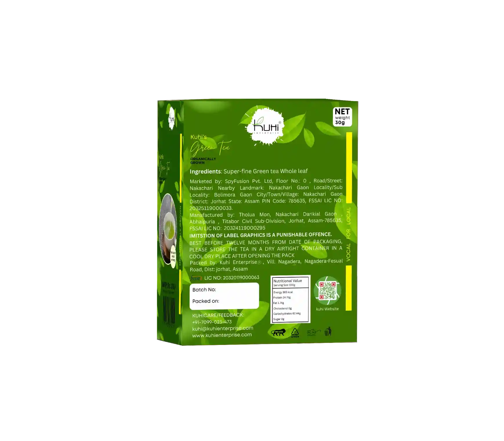 Kuhi Premium Green Tea Pure Loose Leaf - Hand-made Green Tea4